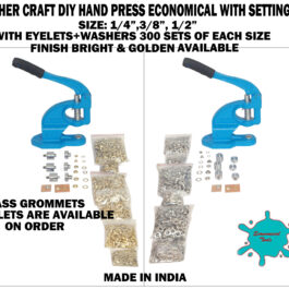 Hand Press Heavy Duty Grommet Punch Machine with 1500 Grommets and 3 Dies Set #0#2#4 6/10/12mm